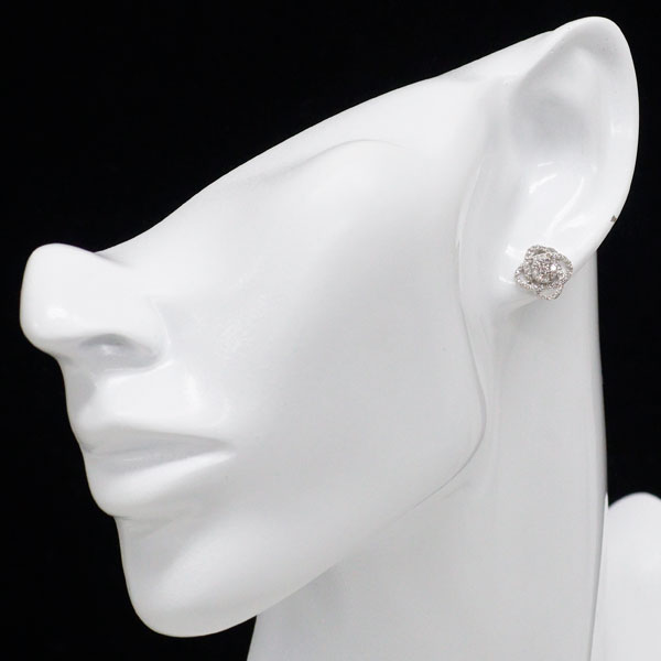 K18WG ダイヤモンド ピアス 0.50ct