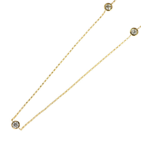 K18YG ダイヤモンド ステーション  ロングネックレス 1.00ct