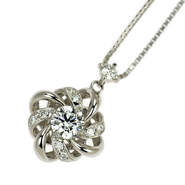 Pt900/ Pt850 ダイヤモンド ペンダントネックレス 0.304ct G SI2 EX D0.09ct