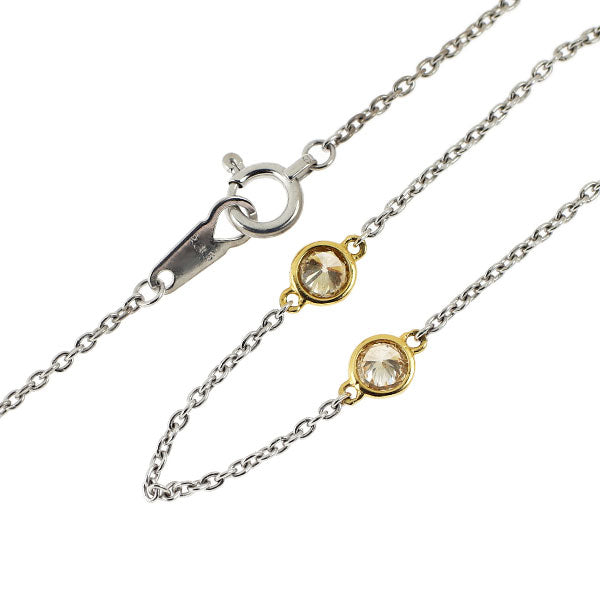 K18YG/WG ダイヤモンド ネックレス 2.15ct ステーション
