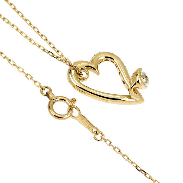 K18YG ダイヤモンド ペンダントネックレス 0.32ct ハート