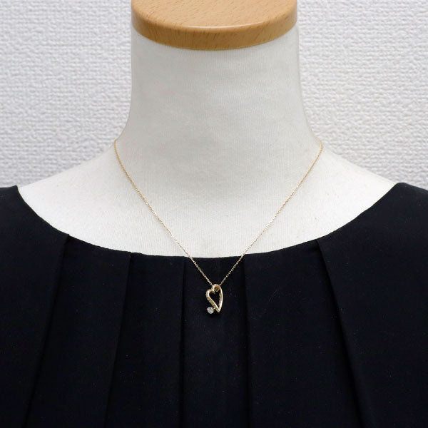 K18YG ダイヤモンド ペンダントネックレス 0.32ct ハート