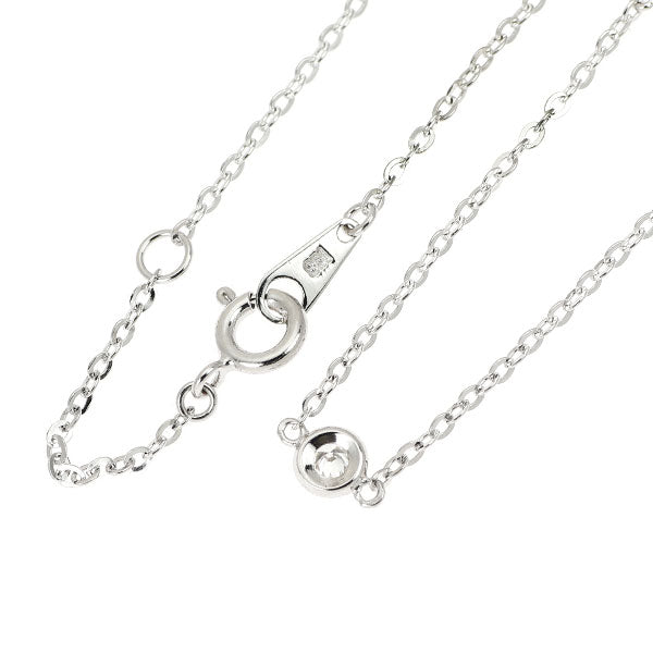 K18WG ダイヤモンド ステーション ネックレス 0.30ct