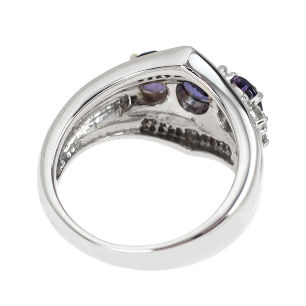 Pt900 カラーチェンジガーネット ダイヤモンド リング 1.782ct D0.43ct