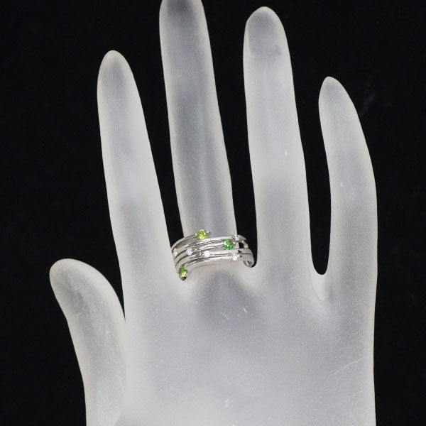 希少 Pt900 デマントイドガーネット ダイヤモンド リング 0.29ct D0.19ct