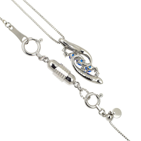 希少 Pt950/ Pt850/ K18WG アウイナイト ダイヤモンド ペンダントネックレス 0.12ct D0.08ct