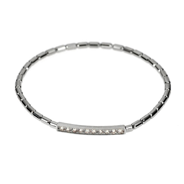Pt900/ Pt850 ダイヤモンド ブレスレット 0.30ct 伸縮式