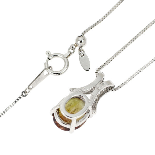 Pt900/ Pt850 アンダリュサイト ダイヤモンド ペンダントネックレス 2.632ct D0.074ct