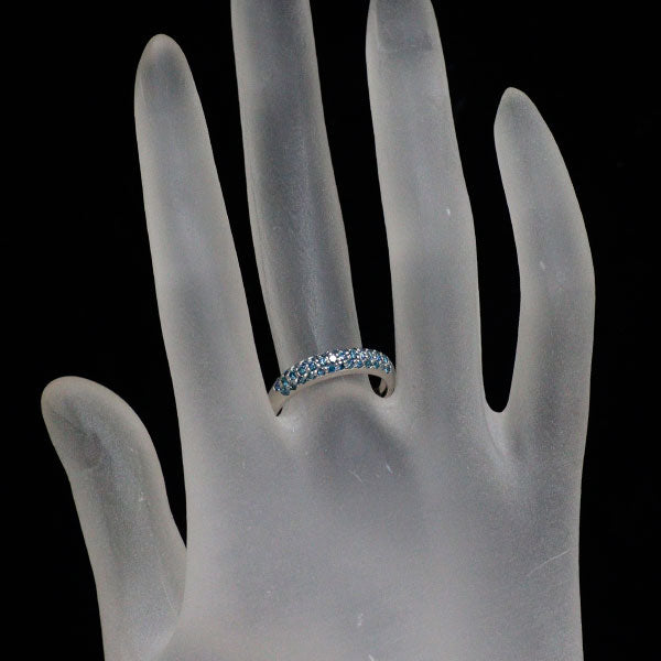 サザンクロス Pt900 トリートブルーダイヤモンド リング 0.51ct パヴェ