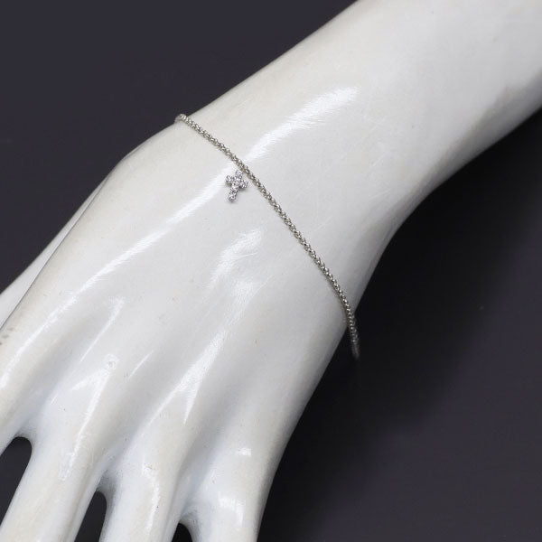 ポンテヴェキオ K18WG ダイヤモンド ブレスレット 0.06ct クロス