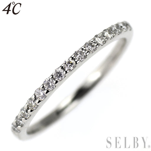 4℃ Pt950 ダイヤモンド リング ハーフエタニティ ピンキー — セルビー