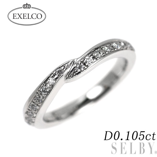 エクセルコ Pt900 ダイヤモンド リング 0.105ct ピンキー