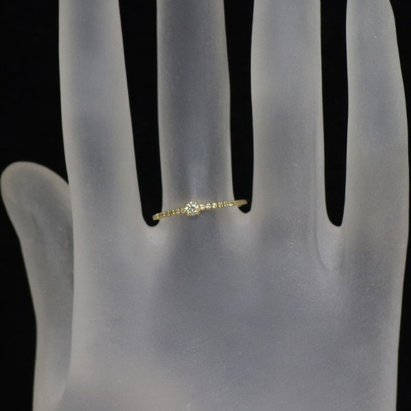 K18YG ダイヤモンド リング 0.10ct