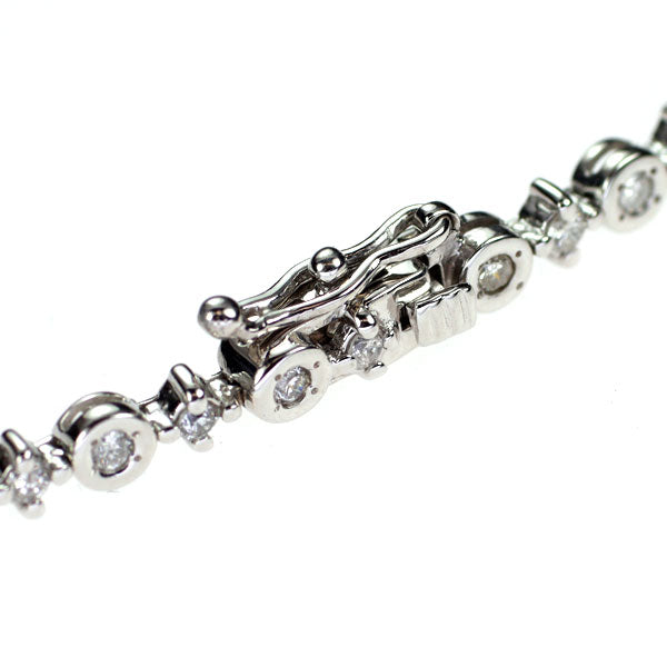 K18WG ダイヤモンド ブレスレット 1.00ct テニス