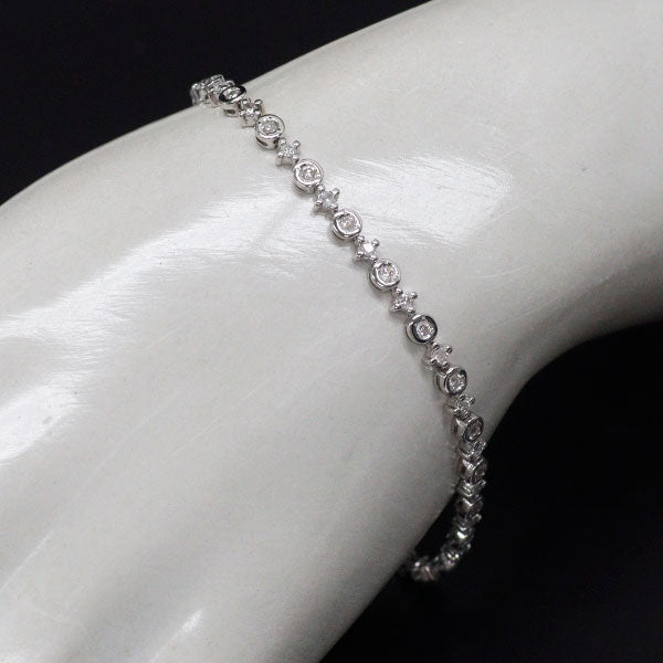 K18WG ダイヤモンド ブレスレット 1.00ct テニス
