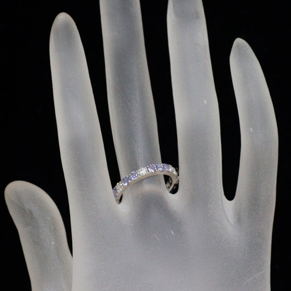 K18WG タンザナイト ダイヤモンド リング 1.10ct D0.50ct フルエタニティ