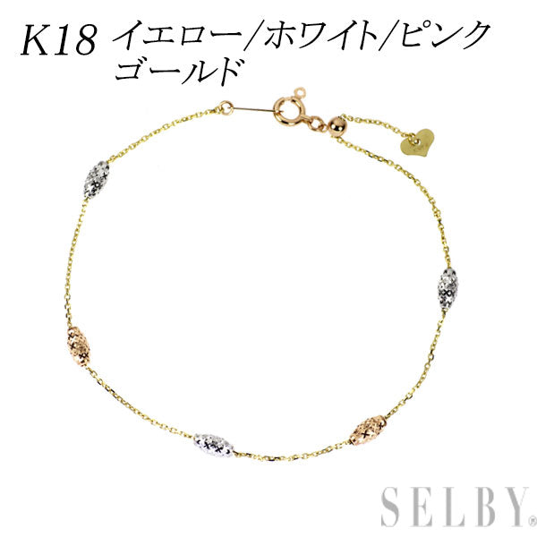 K18YG/WG/PG デザイン ブレスレット