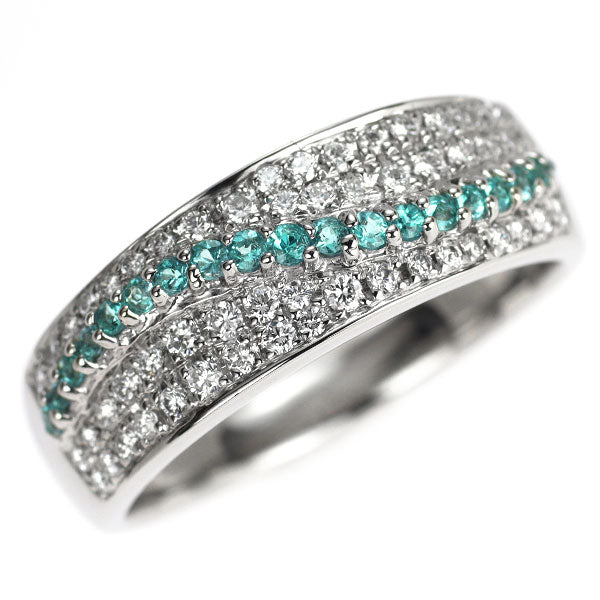 Pt900 パライバトルマリン ダイヤモンド リング 0.21ct D0.41ct