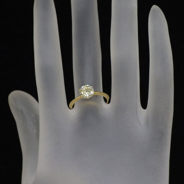 新品 K18YG ダイヤモンド リング 1.015ct VLY SI2 Poor