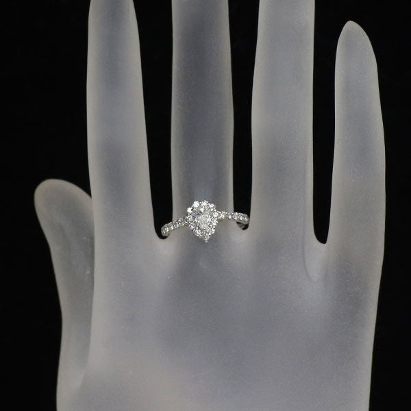 新品 Pt900 ペアシェイプ ダイヤモンド リング 0.419ct E VS2 D0.41ct