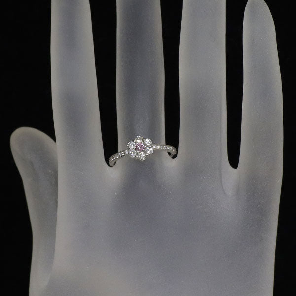 新品 希少 Pt900 天然ピンク ダイヤモンド リング 0.084ct FIPP SI2 D0.43ct