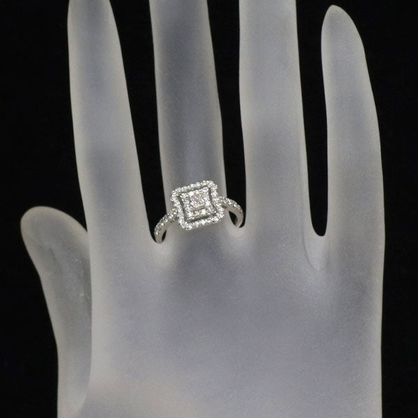 新品 希少 Pt900 ラディアントカット 天然ピンク ダイヤモンド リング 0.132ct FLP SI2 D0.42ct
