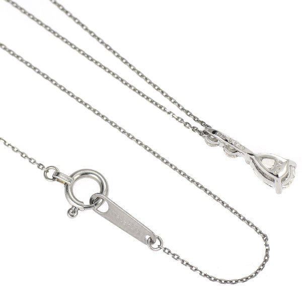 新品 Pt900/ Pt850 ペアシェイプ ダイヤモンド ペンダントネックレス 0.243ct H VS2 D0.08ct