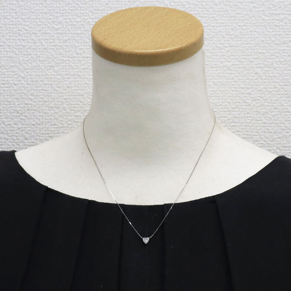 新品 Pt850 ハートシェイプ ダイヤモンド ペンダントネックレス 0.343ct F I1