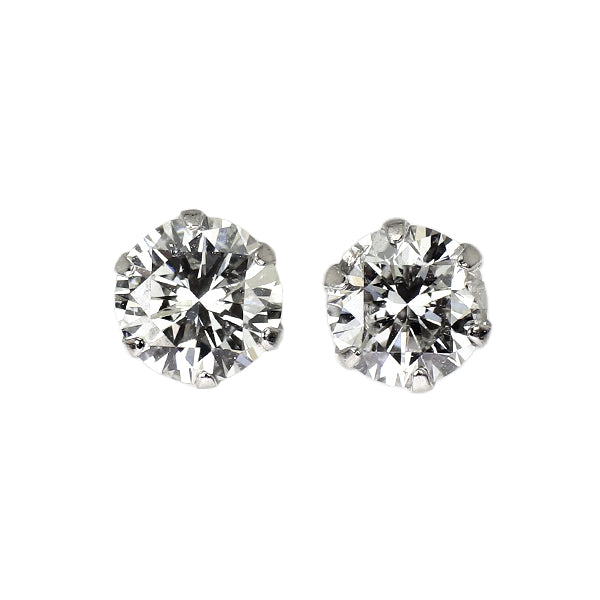 新品 Pt900 ダイヤモンド ピアス 0.716ct G/H I1 VG