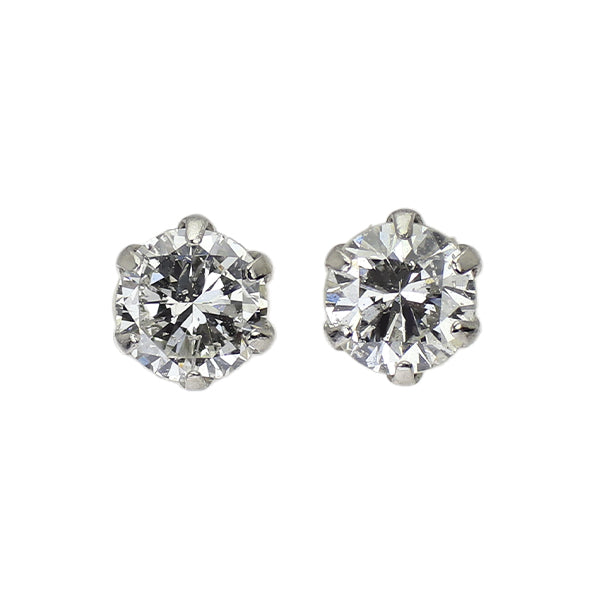 新品 Pt900 ダイヤモンド ピアス 0.413ct G/H I1 Fair/Poor