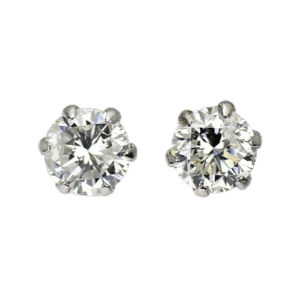 新品 Pt900 ダイヤモンド ピアス 0.650ct G/H I1 Fair
