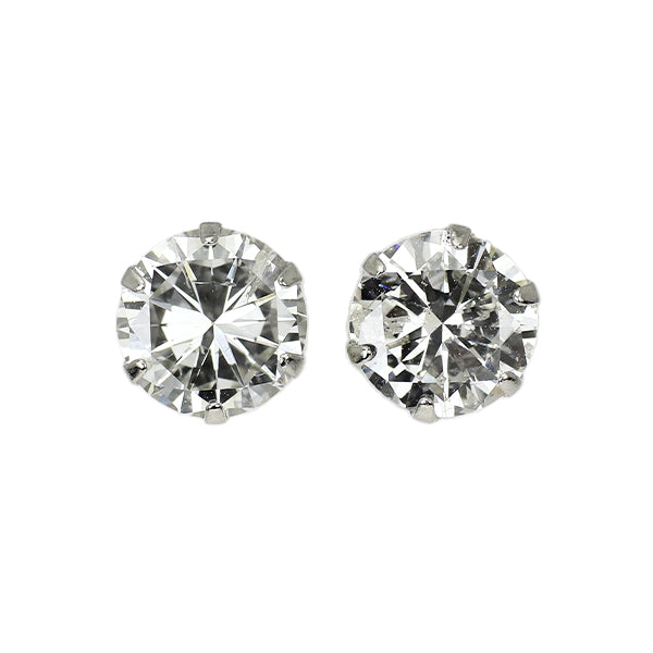 新品 Pt900 ダイヤモンド ピアス 0.915ct G I1 Fair/Poor