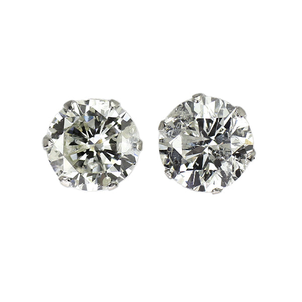 新品 Pt900 ダイヤモンド ピアス 0.902ct I I1 Fair/Poor