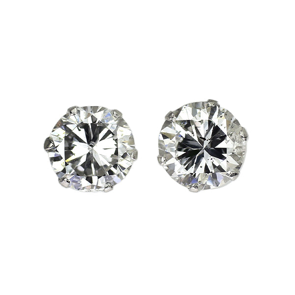 新品 Pt900 ダイヤモンド ピアス 0.904ct F/G I1 Fair/Poor