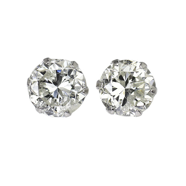 新品 Pt900 ダイヤモンド ピアス 1.081ct I/J I1 Fair/Poor