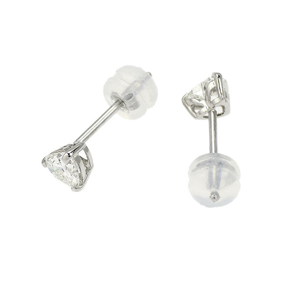 新品 Pt900 ハートシェイプ ダイヤモンド ピアス 0.797ct I/J SI1-2