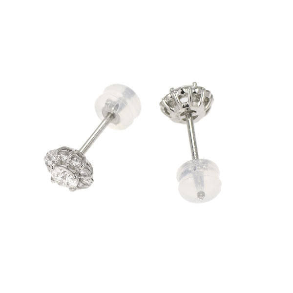 新品 Pt900 さくらカット ダイヤモンド ピアス 0.433ct F/G VS2 D0.32ct
