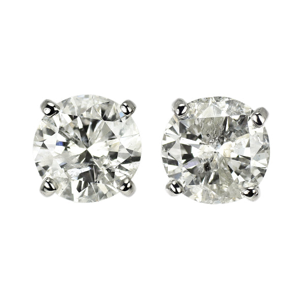 新品 Pt900 ダイヤモンド ピアス 2.393ct I/J I1 VG/G