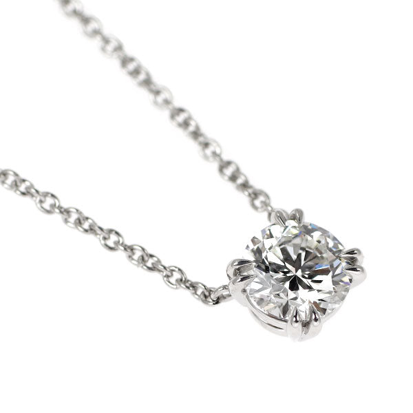 ハリーウィンストン Pt950 ダイヤモンド ペンダントネックレス 0.73ct F VS2 3EX ソリティア 《セルビー銀座店》【中古】