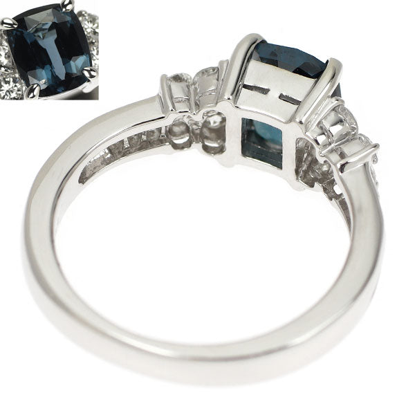 Pt900 カラーチェンジガーネット ダイヤモンド リング 1.265ct D0.40ct