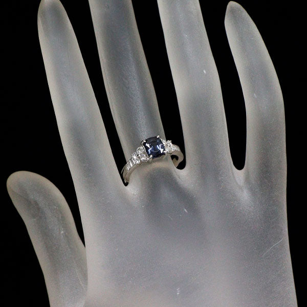Pt900 カラーチェンジガーネット ダイヤモンド リング 1.265ct D0.40ct