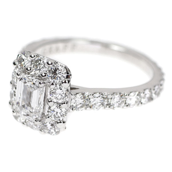 グラフ K18WG エメラルドカット ダイヤモンド リング 0.51ct D VS2 EX/VG アイコン 《セルビー銀座店》【中古】