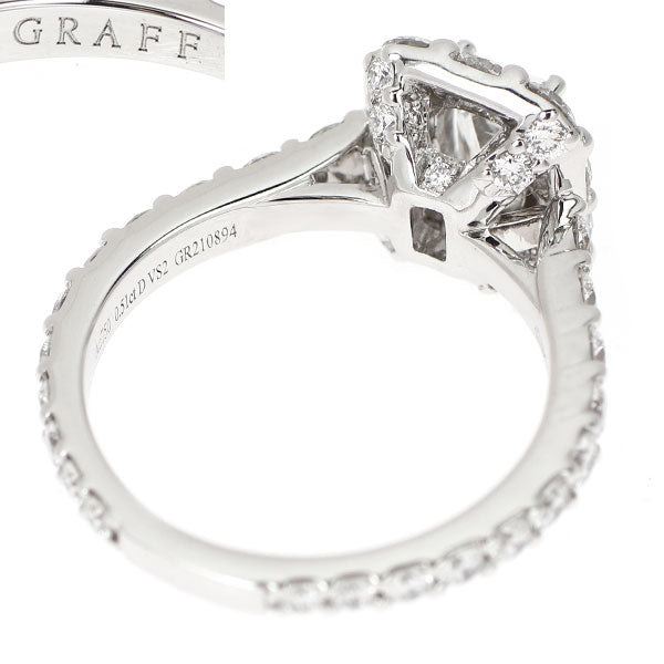 グラフ K18WG エメラルドカット ダイヤモンド リング 0.51ct D VS2 EX/VG アイコン 《セルビー銀座店》【中古】