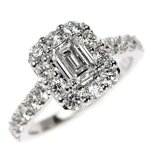 グラフ K18WG エメラルドカット ダイヤモンド リング 0.51ct D VS2 EX/VG アイコン 《セルビー銀座店》【中古】