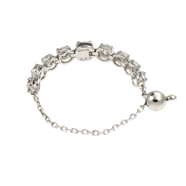 K18WG ダイヤモンド チェーンリング 0.40ct