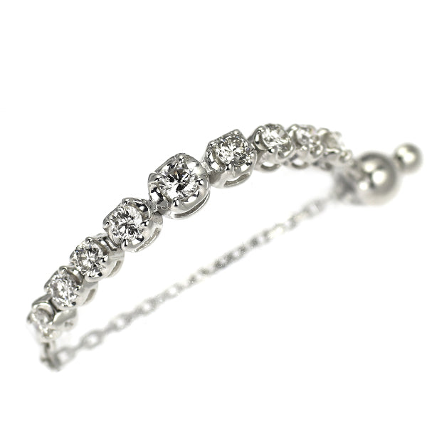 K18WG ダイヤモンド チェーンリング 0.40ct