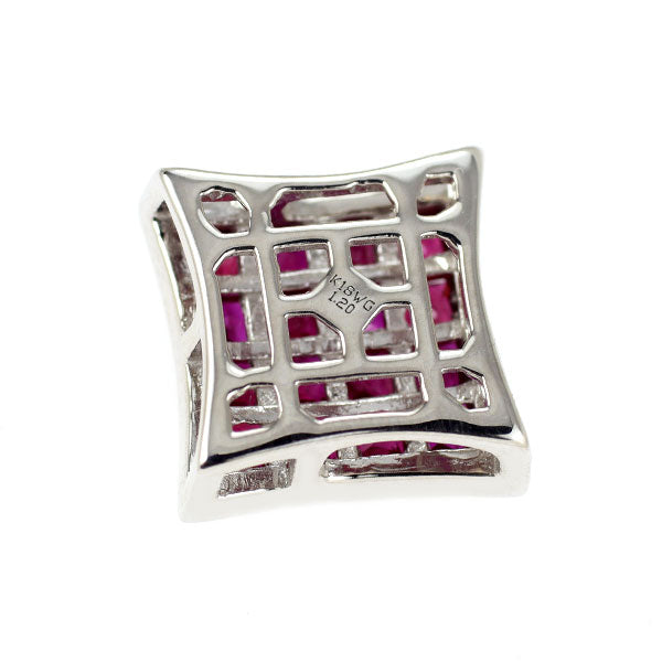 K18WG ルビー ペンダントトップ 1.20ct ミステリーセッティング