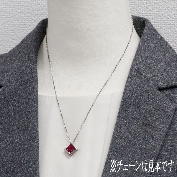 K18WG ルビー ペンダントトップ 1.20ct ミステリーセッティング