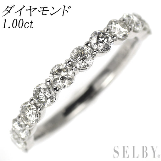 Pt900 ダイヤモンド ハーフエタニティリング 指輪 Pt900 ダイヤモンド リング 1.00ct ハーフエタニティ — セルビー