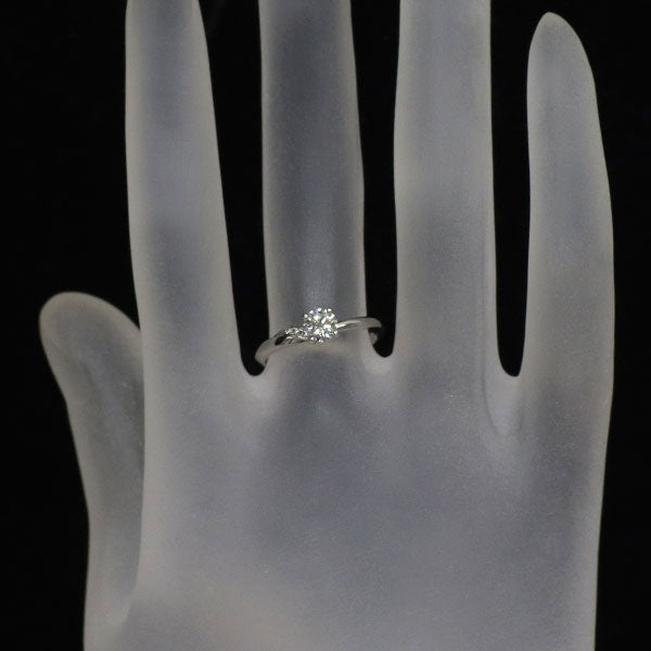 俄 Pt950 ダイヤモンド リング 0.35ct F VVS2 3EX 木洩日